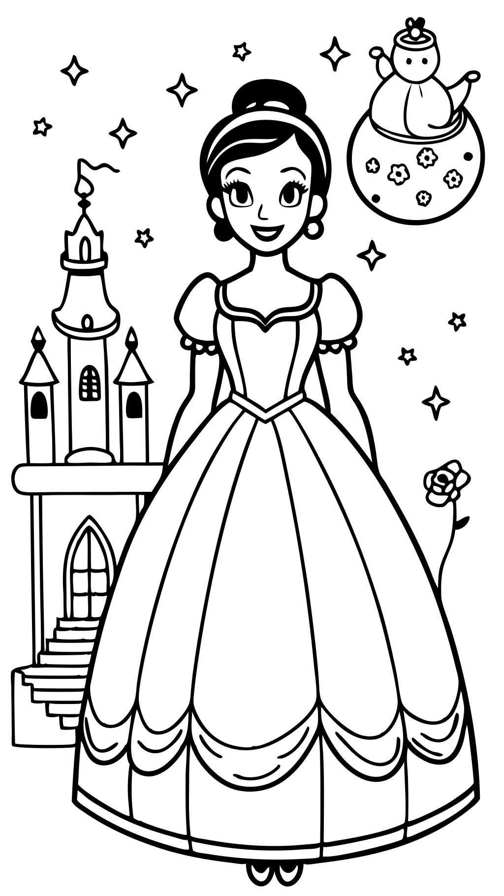 belle from beauty and the beast coloring pages